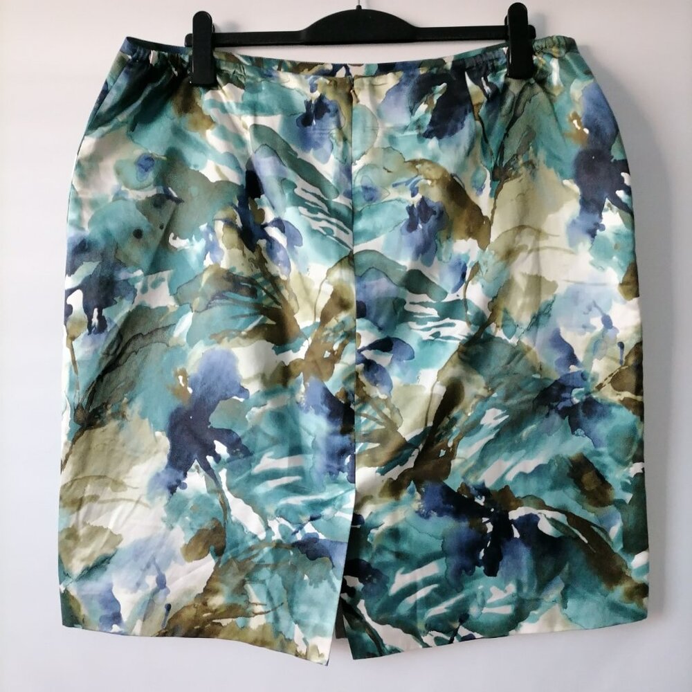 Jones New York Collection Womens Multicolor Floral Pencil Skirt Plus Size 18W  P - Picture 4 of 7